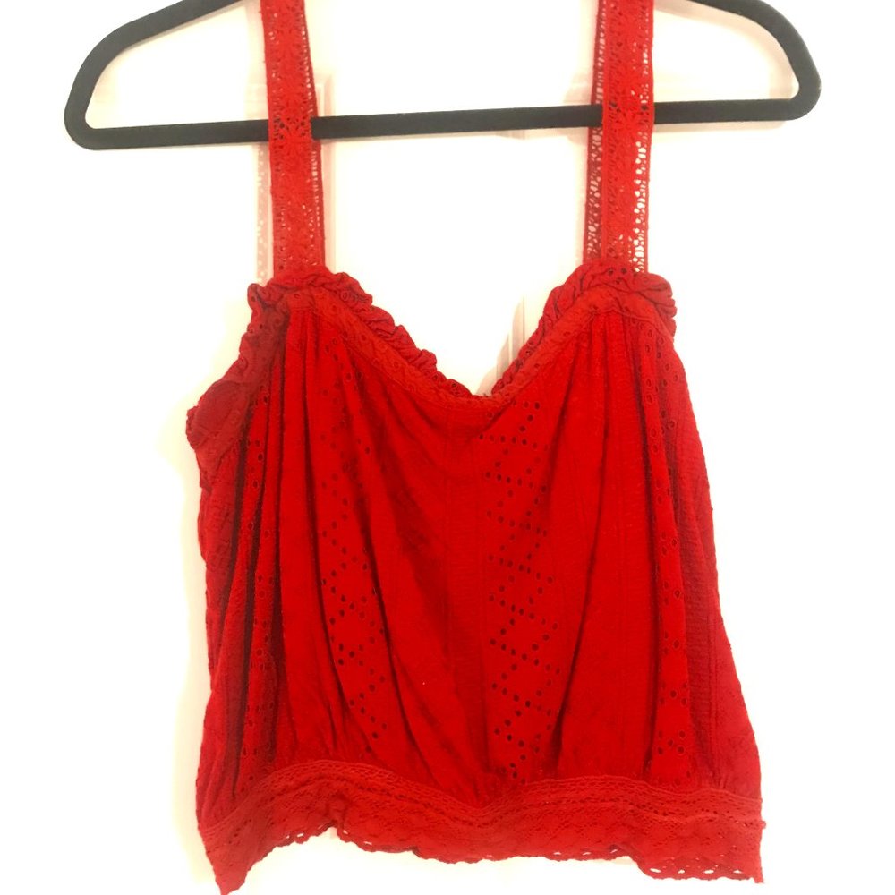 Anthropologie Eyelet Sleeveless Blouse